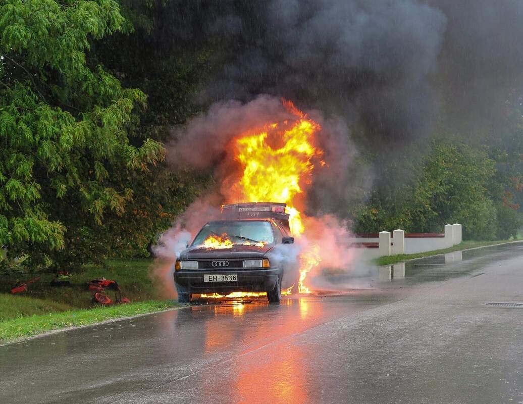 Car On Fire Roadside Assistance